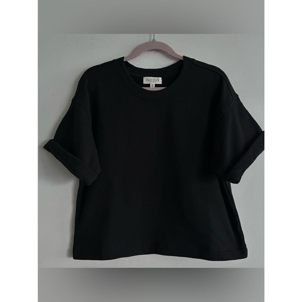NATION Ltd Bane Sweatshirt Tee in black